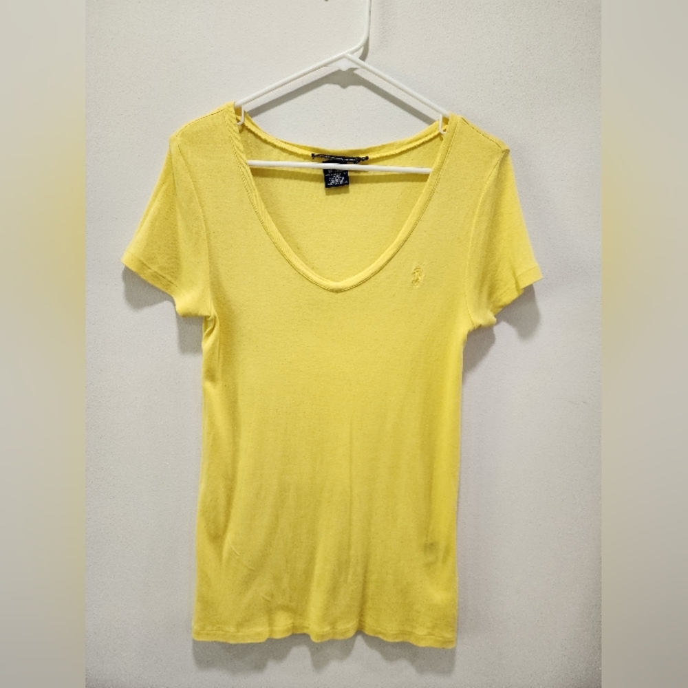 Ralph Lauren - Pima Cotton Yellow V-Neck